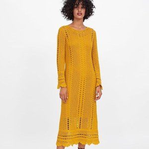 Zara Scalloped Crochet Dress